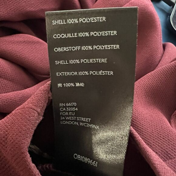 Anthropologie Sasha Red Wine Maroon Button Fly Tapered Pants Trousers Size 6 Ab7 - Picture 5 of 7